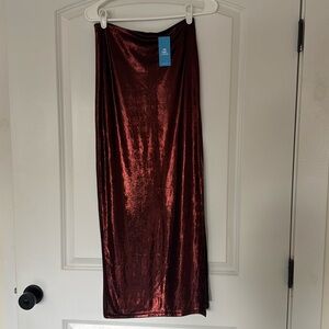 CUPSHE Jojo Red Wine Maxi Skirt - XS
